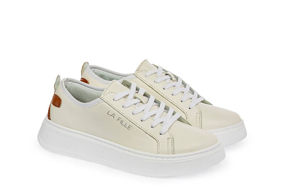 L.Pucci Sneakers P91212P Ecru-Camel Saldi