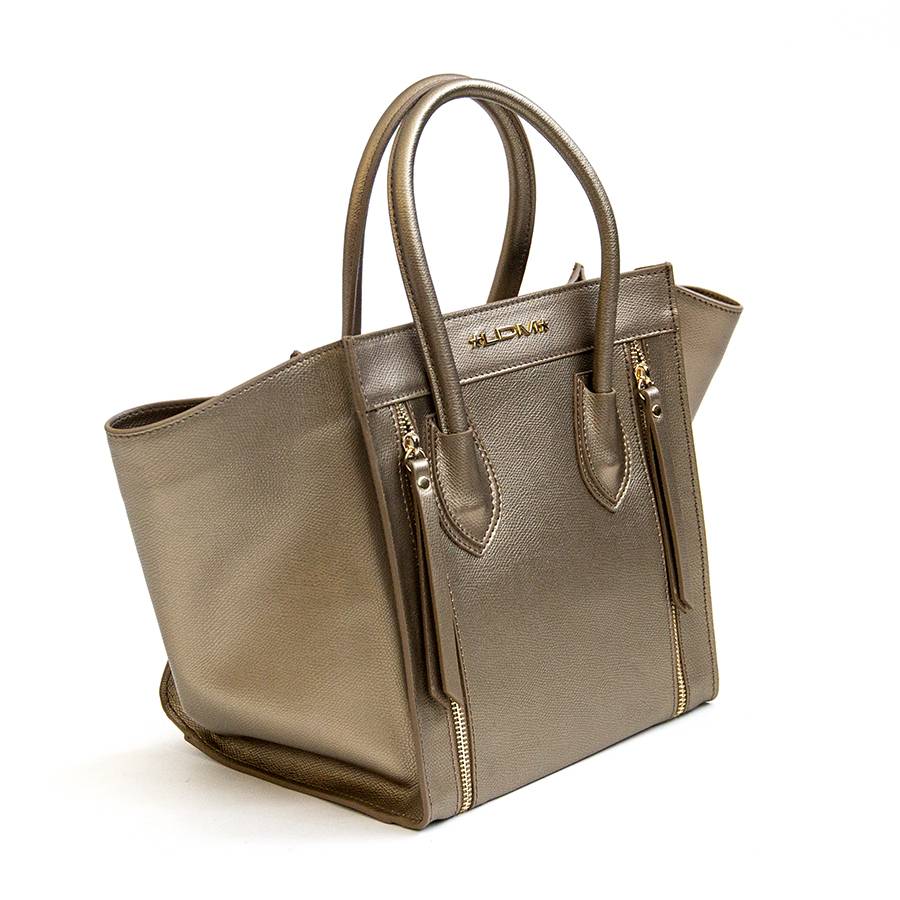 Laura Di Maggio ALIA – Borsa a trapezio in pelle saffiano bronzo Moda
