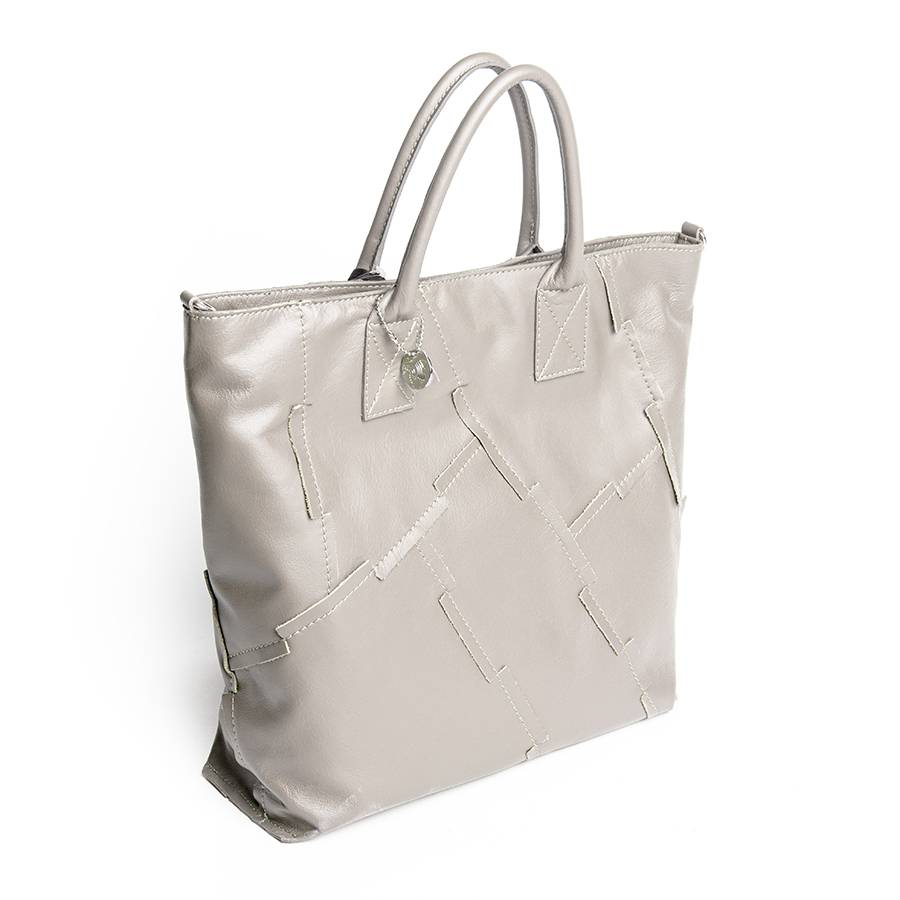 Laura Di Maggio UMA – Tote bag in pelle nappa tortora Convenienza