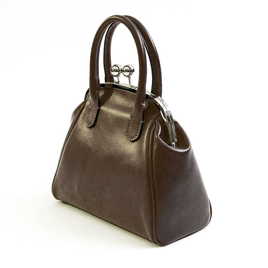 Laura Di Maggio NONNA – Borsa a clutch in nappa testa di moro Vendite Flash