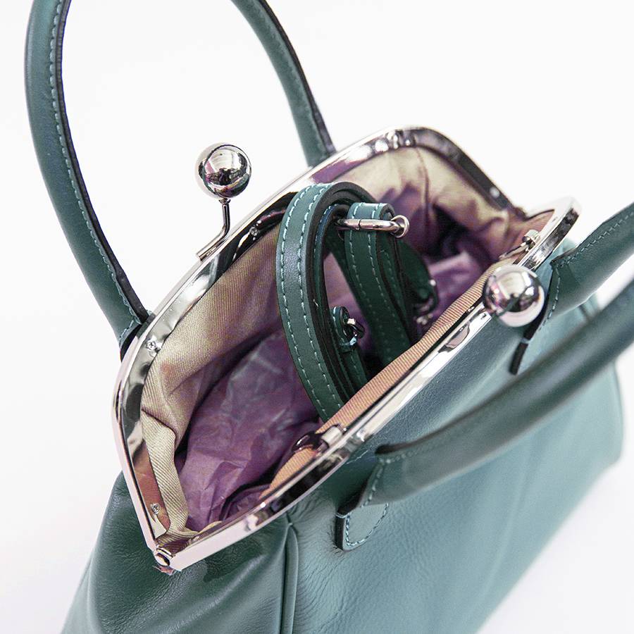 Laura Di Maggio NONNA – Borsa a clutch in nappa avio Negozio