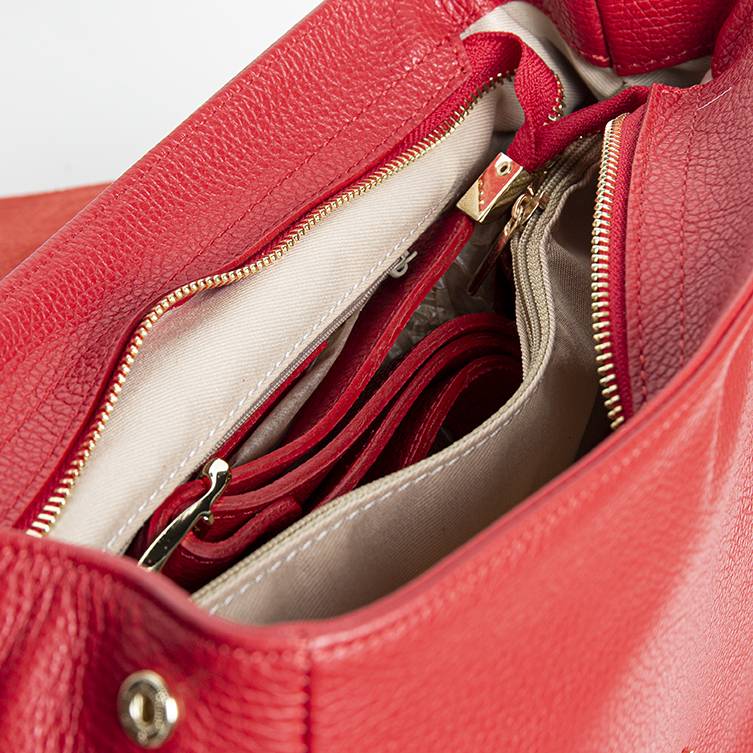 Laura Di Maggio BROOKE – Postina in pelle dollaro rosso Pezzi Unici