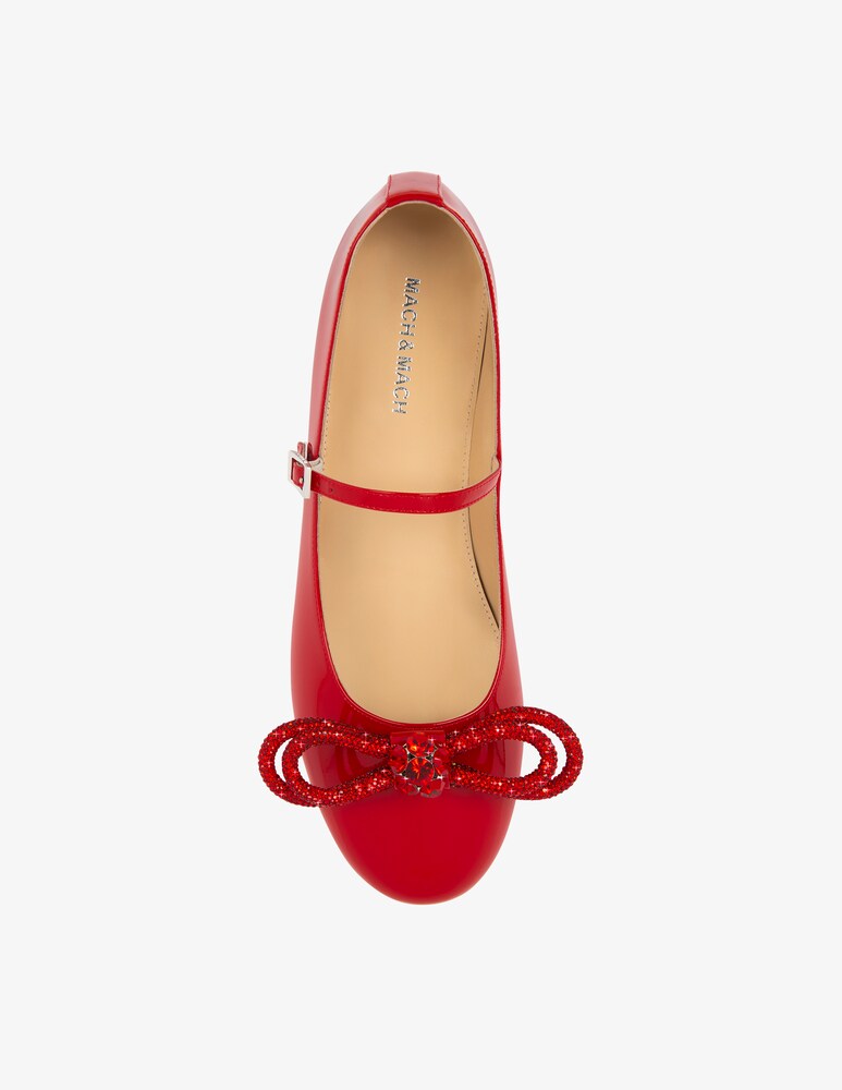 Mach & Mach Ballerine in vernice con doppio fiocco Negozio