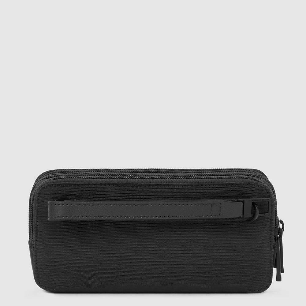 Piquadro Case in recycled fabric with three dividers Qualità Garantita