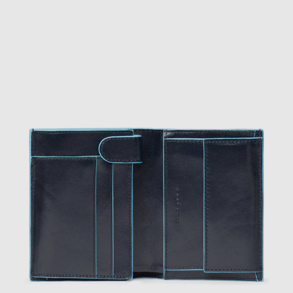 Piquadro Vertical men’s wallet with coin pocket, credit Presa