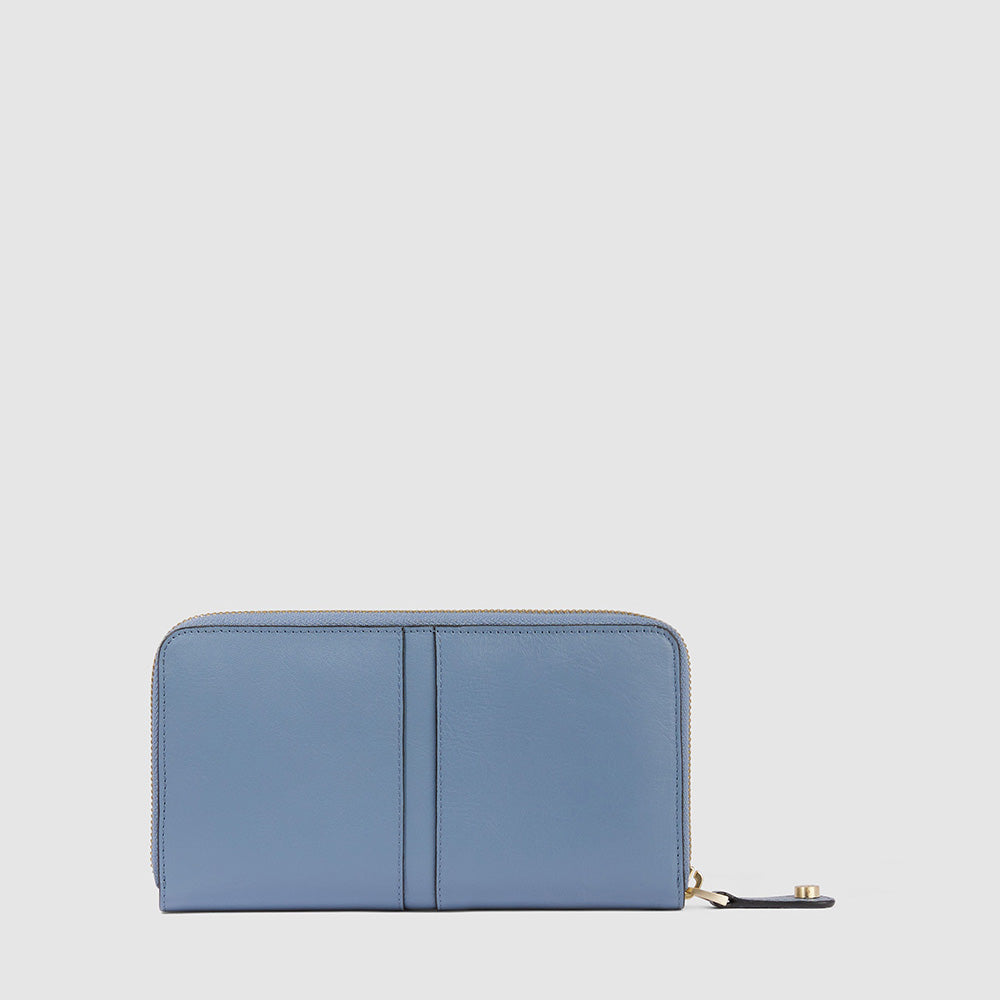 Piquadro Zip-around women’s wallet with four dividers Qualità