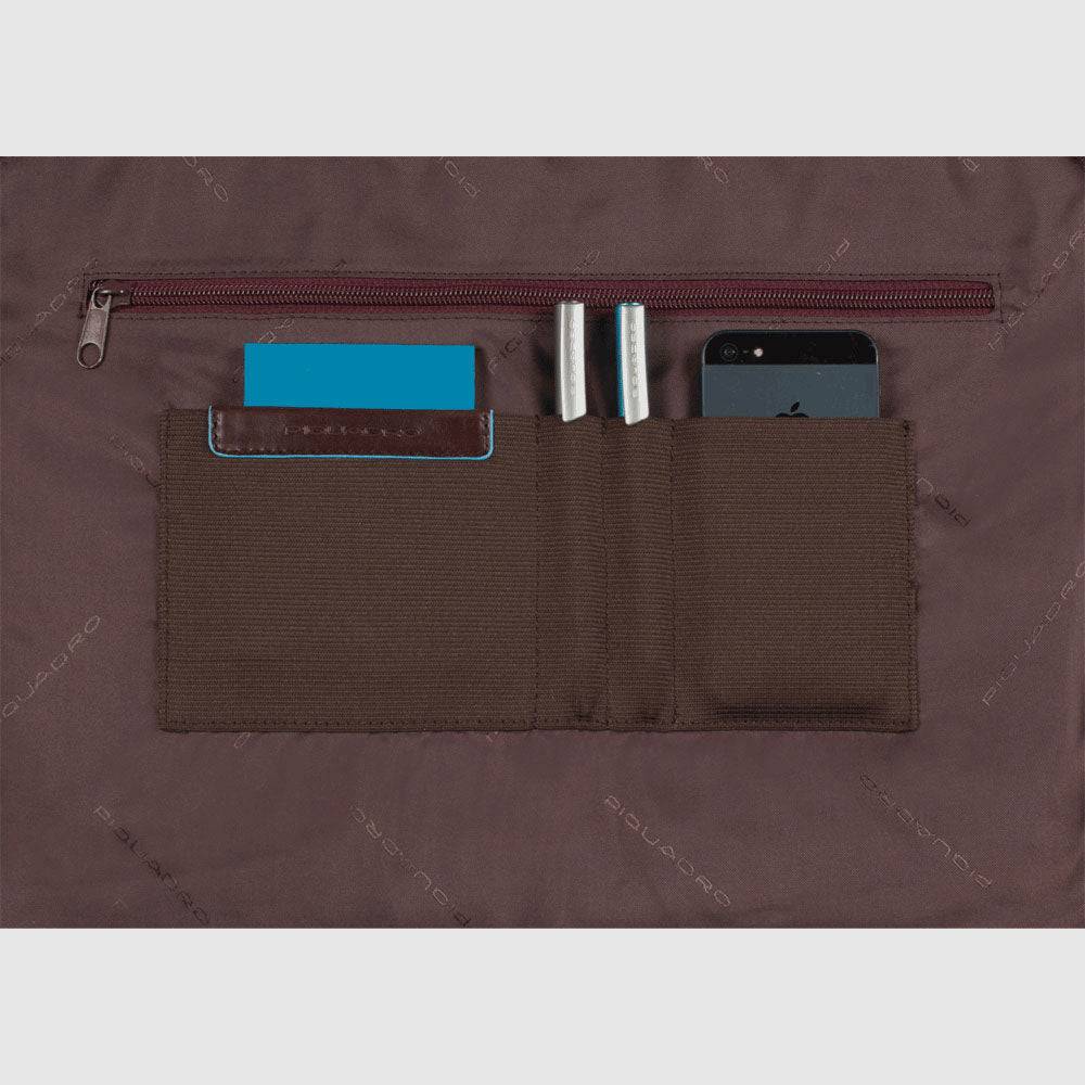 Piquadro Flap-over, expandable computer bag 15" Vendita Calda