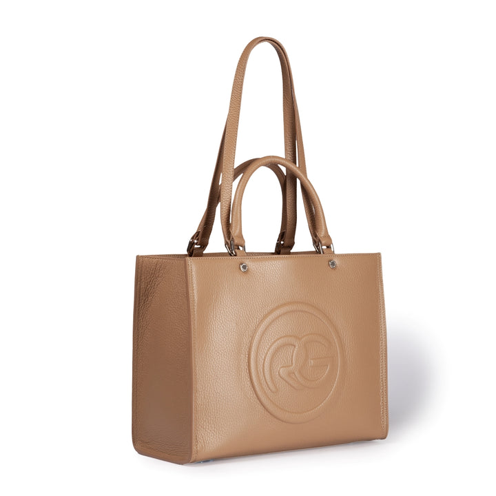 Roberta Gandolfi Roberta Pelle medium Borsa a mano in pelle con doppi spallacci per essere portata a spalla e tramezza Promozione
