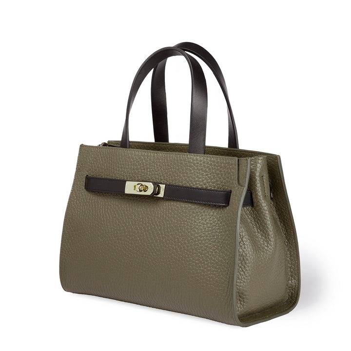 Roberta Gandolfi Frida Handbag in pelle martellata con tracolla logata in tessuto regolabile I Più Venduti