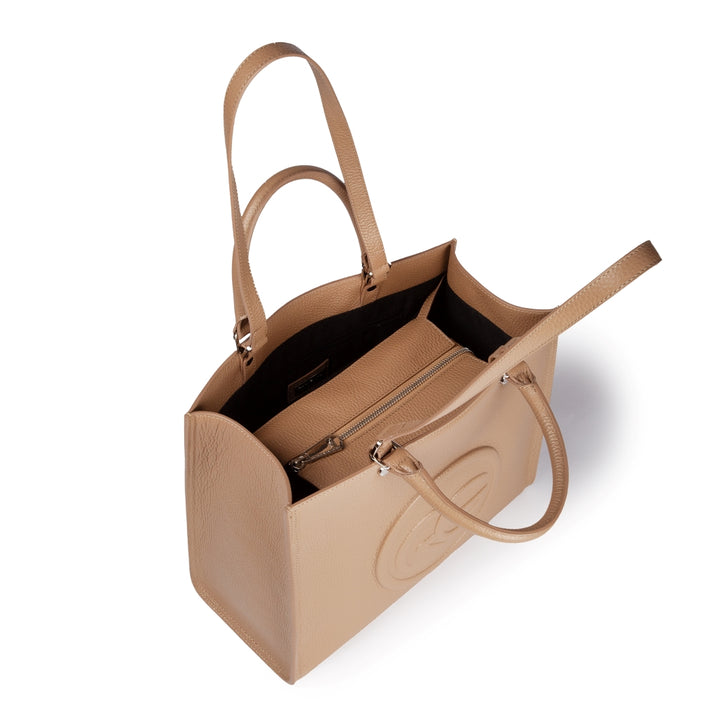 Roberta Gandolfi Roberta Pelle medium Borsa a mano in pelle con doppi spallacci per essere portata a spalla e tramezza Negozi Online