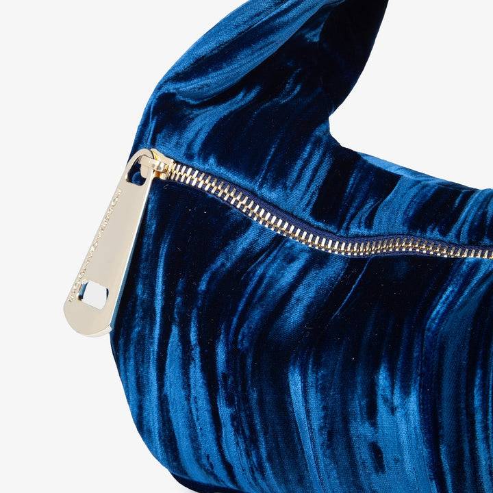 Roberta Gandolfi Bunny Velvet borsa a mano con tracolla staccabile in velluto plissè Sconto