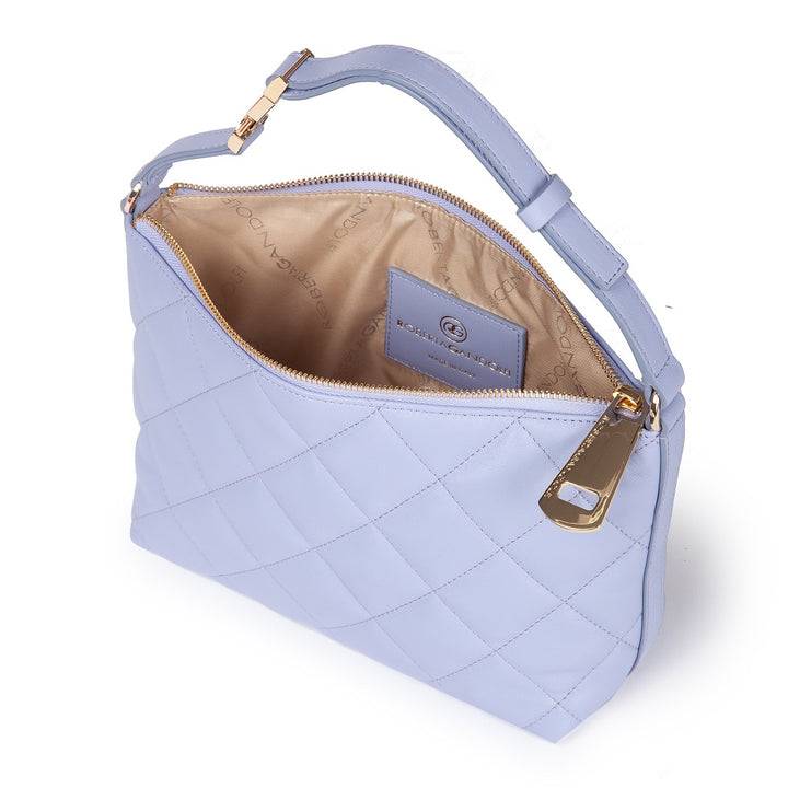 Roberta Gandolfi Sirenetta Matelassè Baguette mini bag in nappa trapuntata in pelle di agnello In Vendita