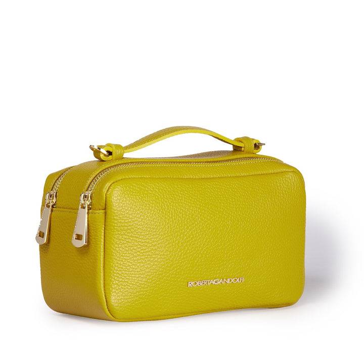 Roberta Gandolfi Brigida camera borsa in pelle con doppio scomparto e tracolla in catena dorata con spallaccio protettivo in pelle Fino Al -60%