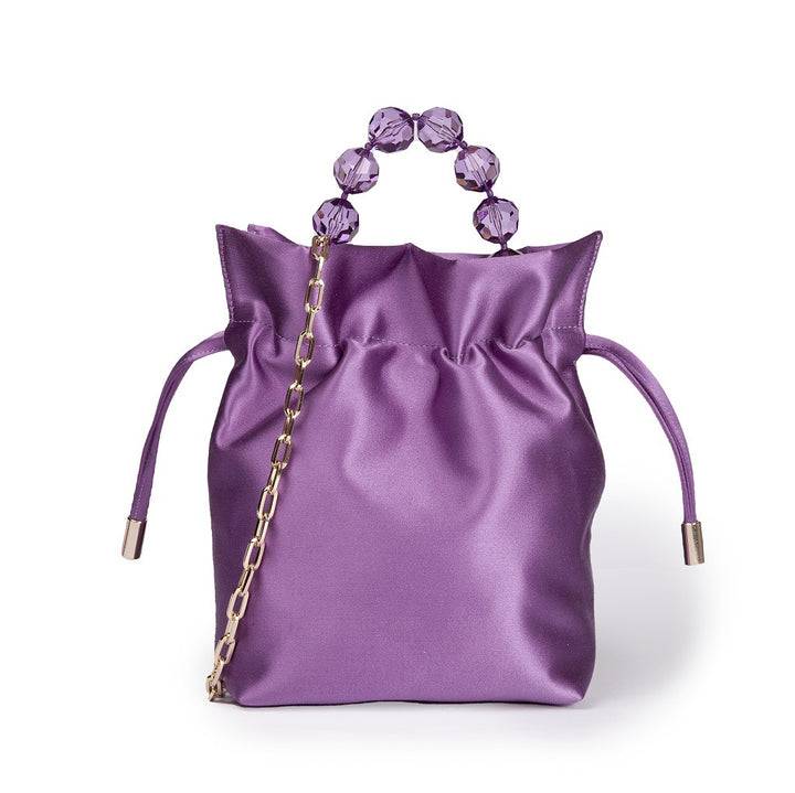 Roberta Gandolfi Sirenetta Tulip mini secchiello in raso di seta e manico gioiello In Vendita