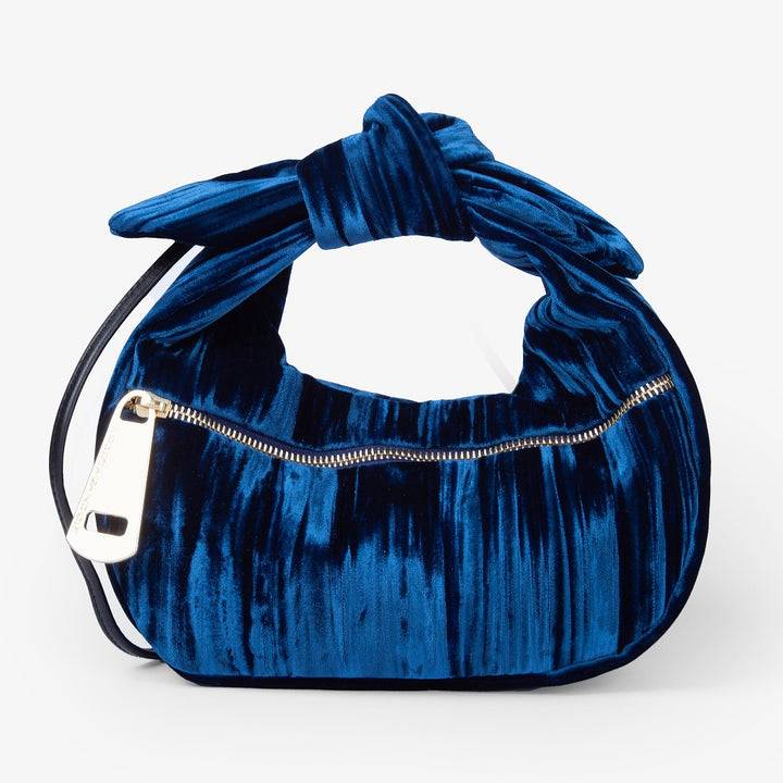 Roberta Gandolfi Bunny Velvet borsa a mano con tracolla staccabile in velluto plissè Italia