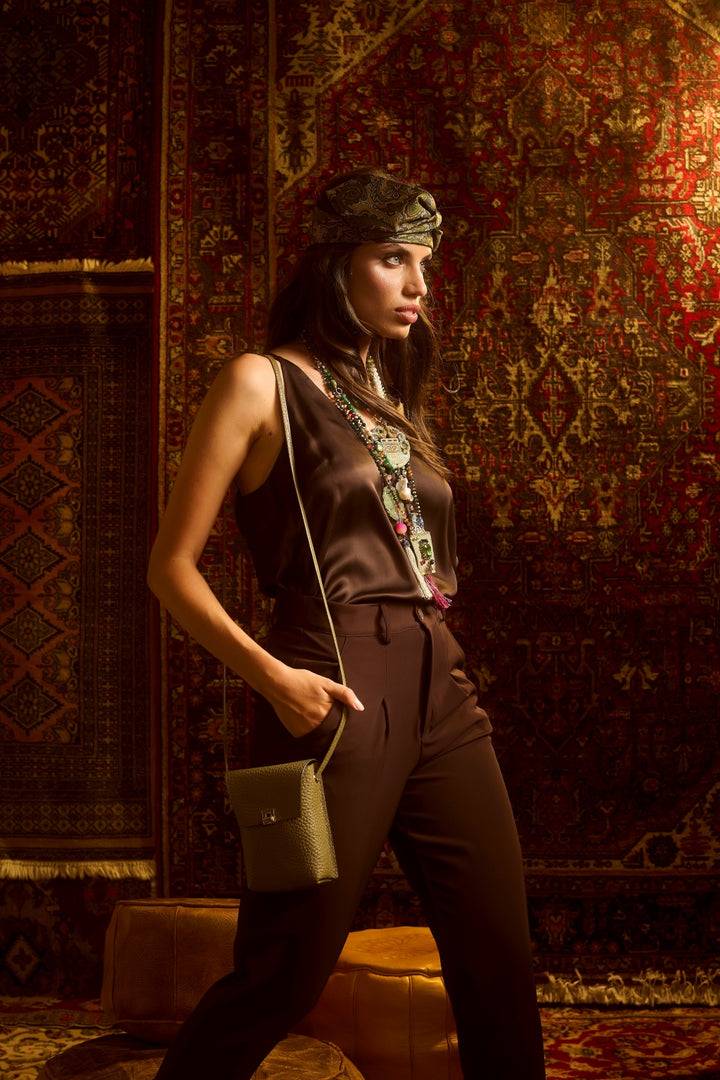 Roberta Gandolfi Elodie minibag and phoneholder in pelle con pratica tasca esterna e tracolla regolabile Promozione