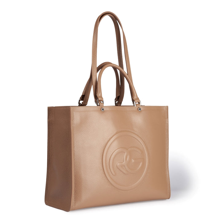 Roberta Gandolfi Roberta Pelle Large Borsa a mano in pelle con doppi spallacci per essere portata a spalla e tramezza Saldi Di Fabbrica