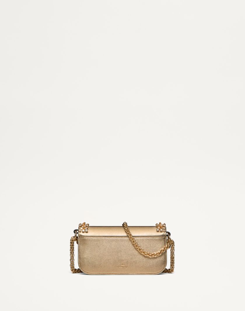 Valentino Handbags Borsa Piccola A Spalla Valentino Garavani Locò Ricamata per Donna in Crystal/oro | Valentino IT Affare Del Giorno