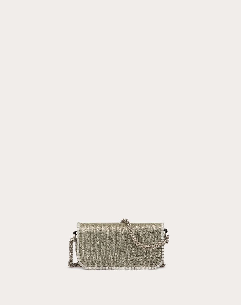 Valentino Handbags Borsa Piccola A Spalla Valentino Garavani Locò Ricamata per Donna in Silver/crystal | Valentino IT Presa