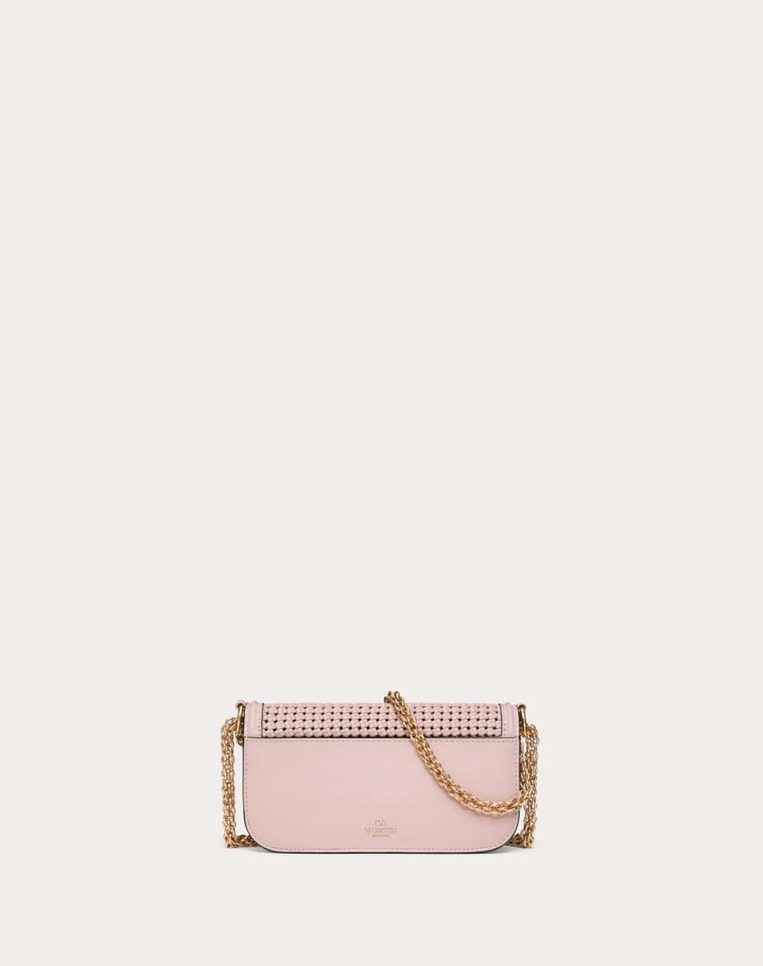 Valentino Handbags Borsa Piccola A Spalla Valentino Garavani Locò In Pelle Intrecciata per Donna in Rose Quartz | Valentino IT Offerta