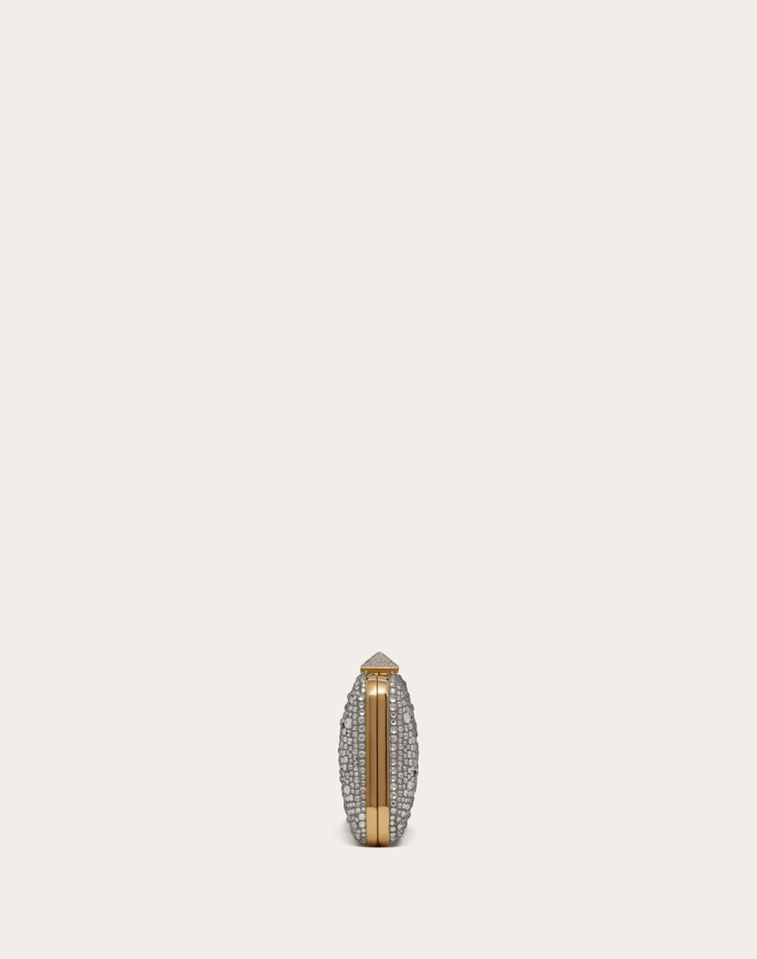 Valentino Handbags Minaudiere Carry Secrets Con Strass per Donna in Crystal | Valentino IT In Vendita