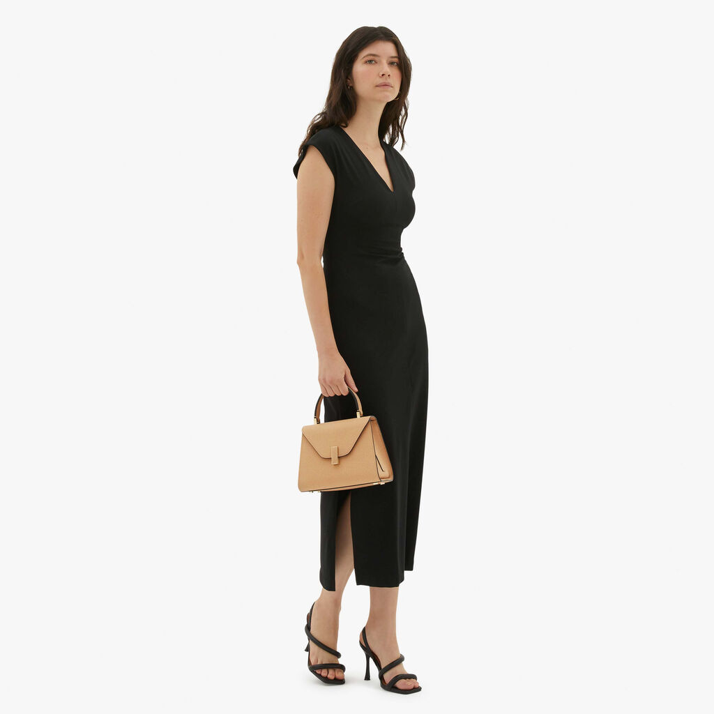 Valextra Borsetta a mano in Pelle Beige con tracolla | Valextra Iside In Linea