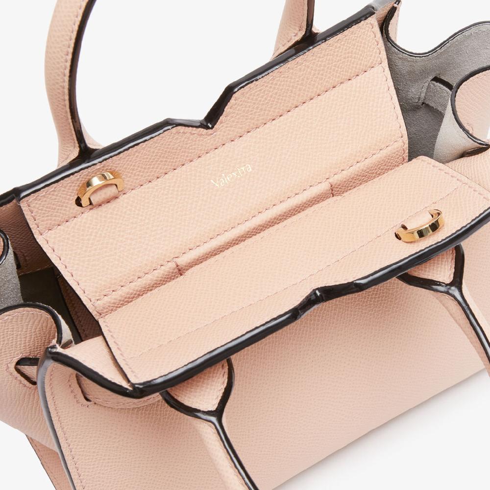 Valextra Borsa a Tracolla Milano Micro | Pelle di vitello Millepunte Soft | Rosa Bonne Mine | Valextra Convenienza