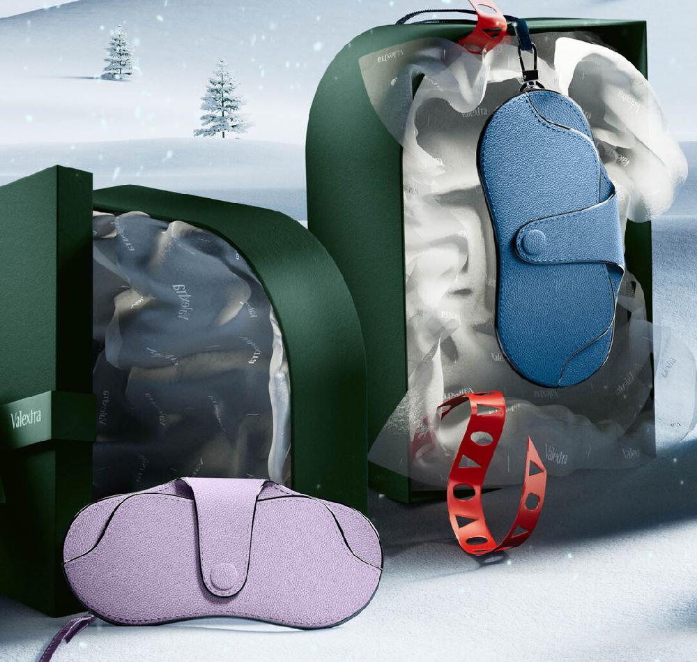 Valextra Custodia occhiali da Donna con laccio di Lusso in Pelle Lilla | Valextra Vendita