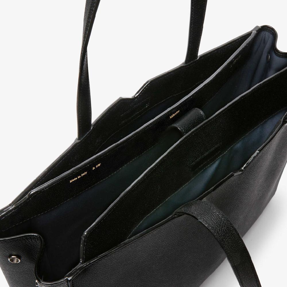 Valextra Shopping bag orizzontale da Uomo in Pelle Nera | Valextra V-Line Vendita Economica