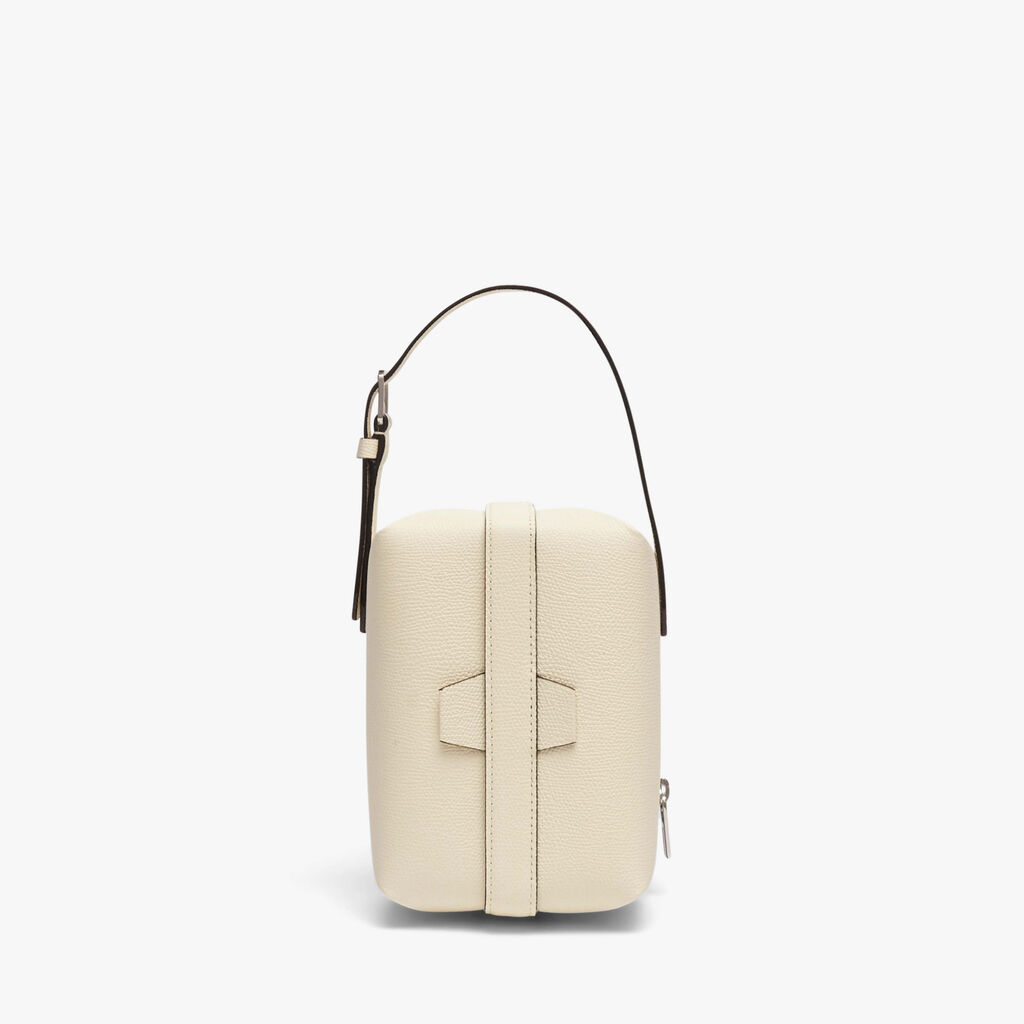 Valextra Borsa a mano Mini in Pelle Bianca | Valextra Tric Trac Italy