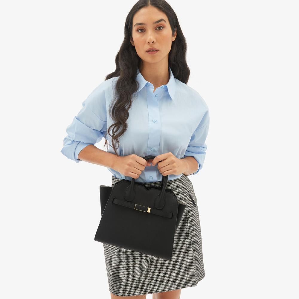 Valextra Borsetta a mano da Donna in Pelle Nera di Lusso | Valextra Offerte