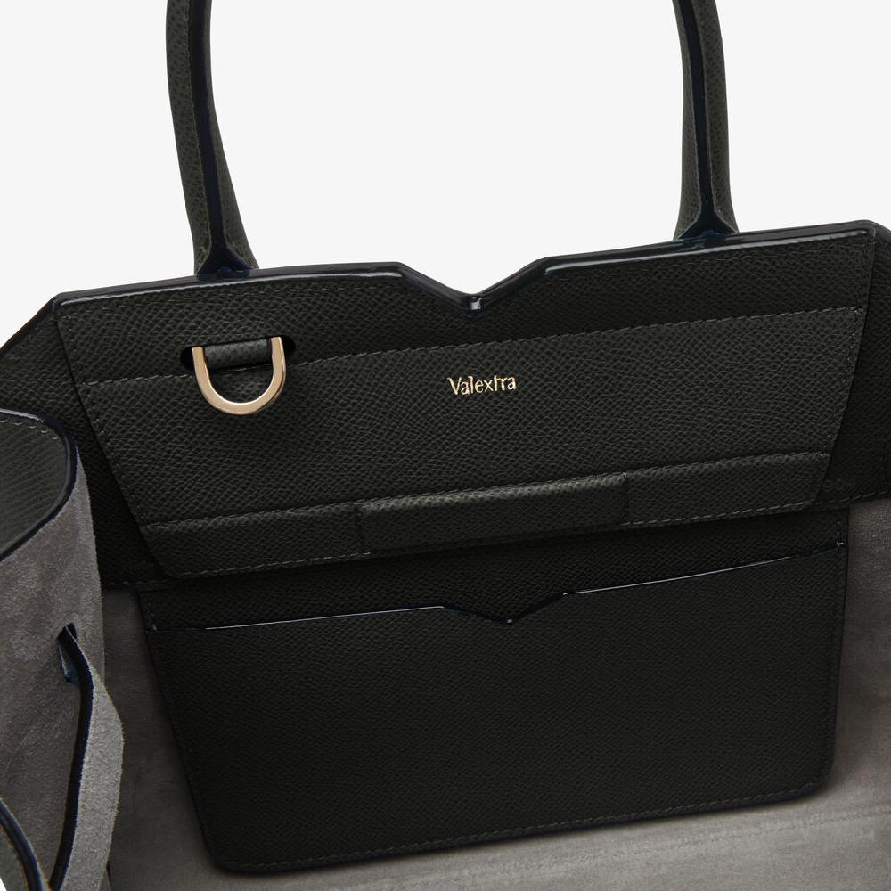 Valextra Borsetta a mano da Donna in Pelle Nera di Lusso | Valextra Offerte