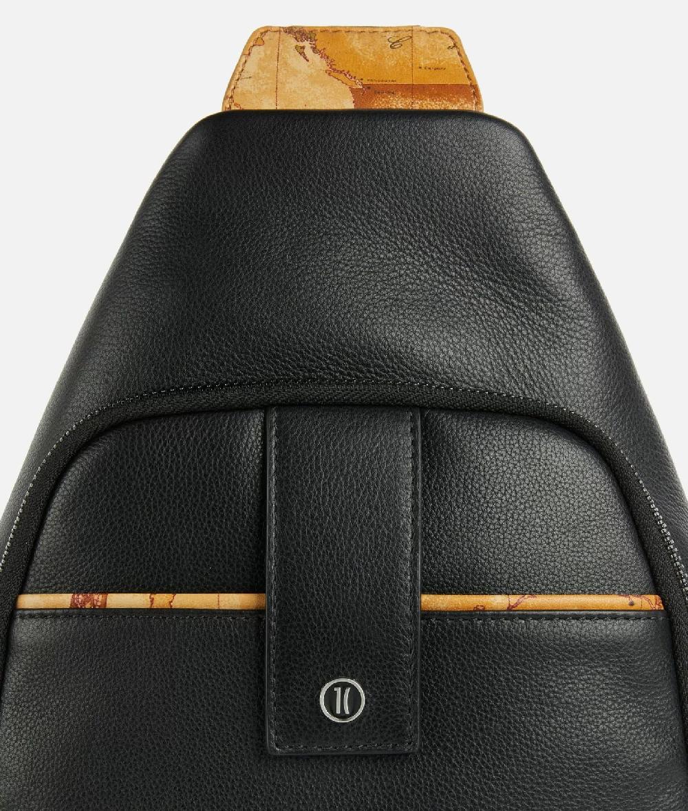 Alviero martini 1a classe Zaino monospalla in pelle Nero Soddisfazione Garantita